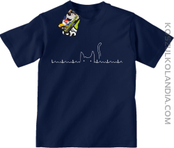 Koci Elektrokardiograf -  Koszulka dziecięca granatowa