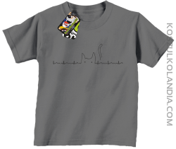 Koci Elektrokardiograf -  Koszulka dziecięca szara 