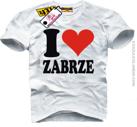 I LOVE ZABRZE - koszulka męska 2 koszulki z nadrukiem nadruk