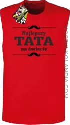 Najlepszy TATA na świecie -  Bezrękawnik męski czerwony 