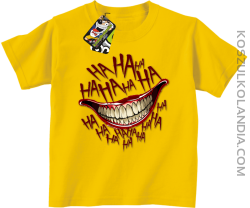 Halloween smile ha ha ha - koszulka dziecięca żółta