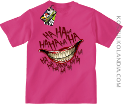 Halloween smile ha ha ha - koszulka dziecięca różowa