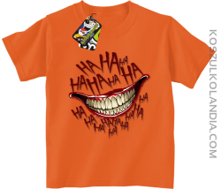 Halloween smile ha ha ha - koszulka dziecięca pomarańczowa