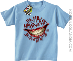 Halloween smile ha ha ha - koszulka dziecięca błękitna