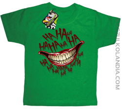 Halloween smile ha ha ha - koszulka dziecięca zielona