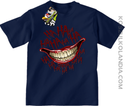 Halloween smile ha ha ha - koszulka dziecięca granatowa