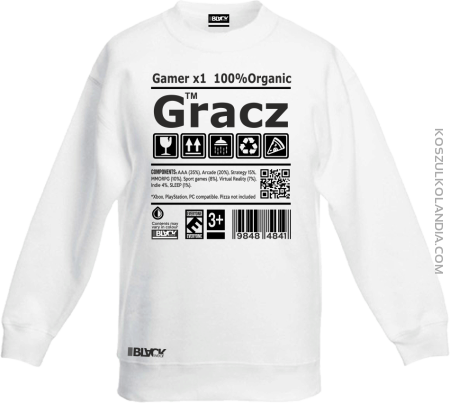 Gracz GAMER - bluza STANDARD dziecięca 