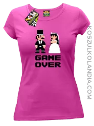 Game Over Pixel - koszulka damska na panieńskie fuksja