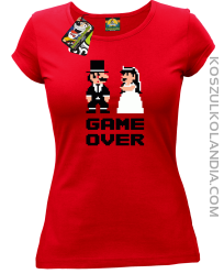 Game Over Pixel - koszulka damska na panieńskie czerwona