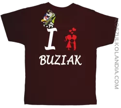 I LOVE Buziak -  Koszulka Dziecięca - Brązowy