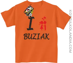 I LOVE Buziak -  Koszulka Dziecięca - Pomarńczowy