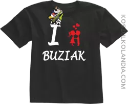 I LOVE Buziak -  Koszulka Dziecięca - Czarny