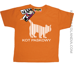 Kot Paskowy - koszulka dziecięca - pomarańczowy
