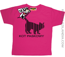Kot Paskowy - koszulka dziecięca  - różowy