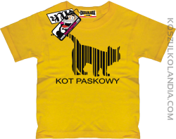 Kot Paskowy - koszulka dziecięca - żółty