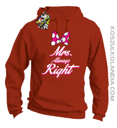 Mrs always Right dla Niej - Bluza z kapturem - Pomarańczowy