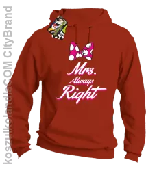 Mrs always Right dla Niej - Bluza z kapturem - Pomarańczowy