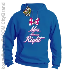 Mrs always Right dla Niej - Bluza z kapturem - Niebieski