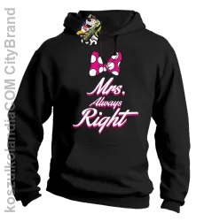 Mrs always Right dla Niej - Bluza z kapturem- Czarny