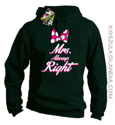 Mrs always Right dla Niej - Bluza z kapturem - Butelkowy