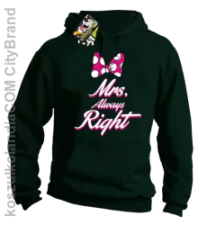 Mrs always Right dla Niej - Bluza z kapturem - Butelkowy