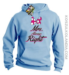 Mrs always Right dla Niej - Bluza z kapturem - Błękitny