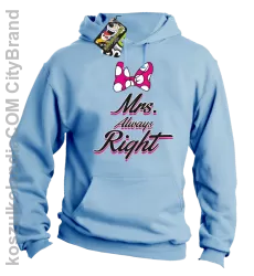 Mrs always Right dla Niej - Bluza z kapturem - Błękitny