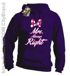 Mrs always Right dla Niej - Bluza z kapturem - Fioletowy