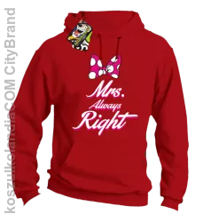 Mrs always Right dla Niej - Bluza z kapturem - Czerwony