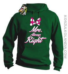 Mrs always Right dla Niej - Bluza z kapturem - Zielony