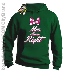 Mrs always Right dla Niej - Bluza z kapturem - Zielony