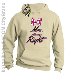 Mrs always Right dla Niej - Bluza z kapturem - Beżowy