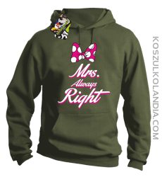 Mrs always Right dla Niej - Bluza z kapturem - Khaki