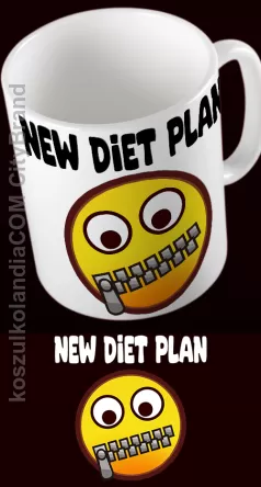 NEW DIET PLAN - kubek ceramiczny 330ml z nadrukiem