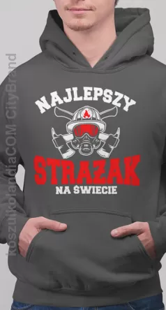 Najlepszy Strażak na świecie Fire Helmet - Bluza męska z kapturem 