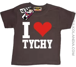 I love Tychy - koszulka dziecięca - brązowy