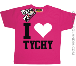 I love Tychy - koszulka dziecięca - różowy