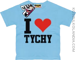 I love Tychy - koszulka dziecięca - błękitny