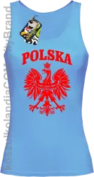 Polska - Top damski błękit 