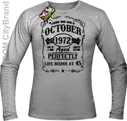 Legends were born in October Aged Perfectly - Longsleeve męski melanż 
