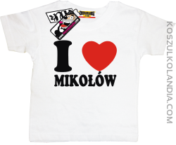 I love Mikołów - koszulka dziecięca - biały