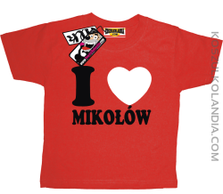 I love Mikołów - koszulka dziecięca - czerwony