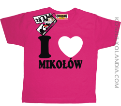 I love Mikołów - koszulka dziecięca - różowy