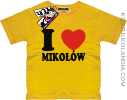 I love Mikołów - koszulka dziecięca - żółty