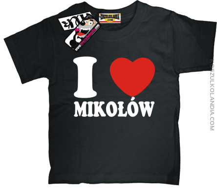 I love Mikołów - koszulka dziecięca- czarny