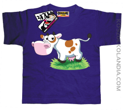 Krówka Musia - zabawna koszulka dziecięca - fioletowy