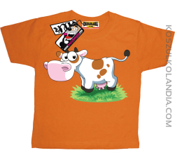 Krówka Musia - zabawna koszulka dziecięca - pomarańczowy