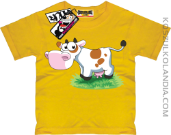 Krówka Musia - zabawna koszulka dziecięca - żółty