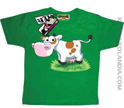 Krówka Musia - zabawna koszulka dziecięca - zielony