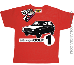 Volkswagen Golf 1 - koszulka dziecięca - czerwony